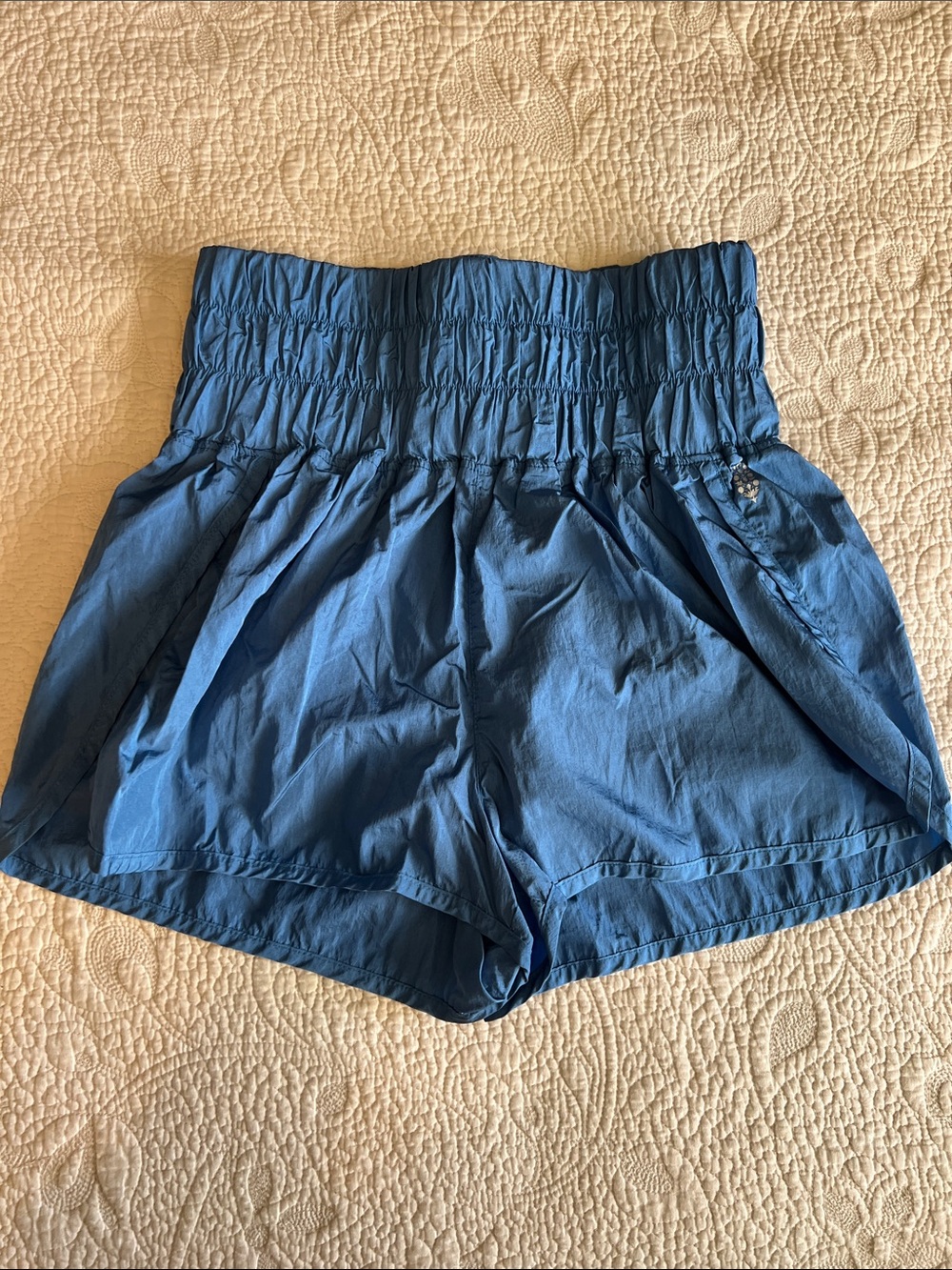 FP Movement by Free People High-Waist Blue Athletic Shorts